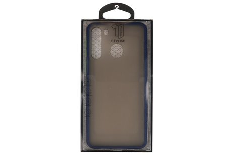 BAOHU Hoesje Geschikt voor de Samsung Galaxy A21 - Hard Case Backcover Telefoonhoesje - Blauw