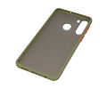BAOHU Hoesje Geschikt voor de Samsung Galaxy A21 - Hard Case Backcover Telefoonhoesje - Groen