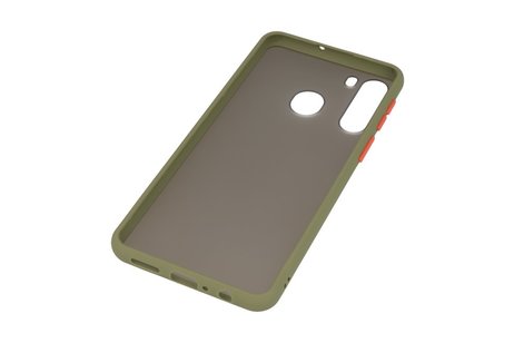 BAOHU Hoesje Geschikt voor de Samsung Galaxy A21 - Hard Case Backcover Telefoonhoesje - Groen
