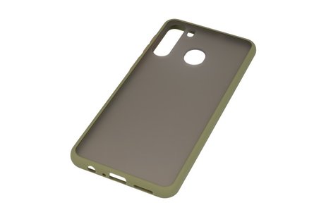 BAOHU Hoesje Geschikt voor de Samsung Galaxy A21 - Hard Case Backcover Telefoonhoesje - Groen
