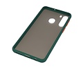 BAOHU Hoesje Geschikt voor de Samsung Galaxy A21 - Hard Case Backcover Telefoonhoesje - Donker Groen