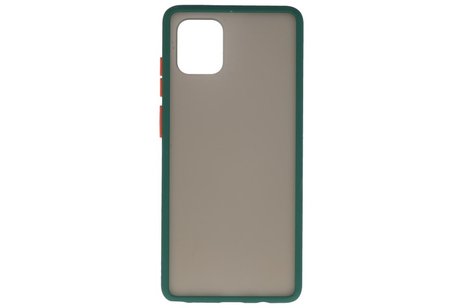 BAOHU Hoesje Geschikt voor de Samsung Galaxy Note 10 Lite - Hard Case Backcover Telefoonhoesje - Donker Groen