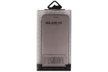 Slim Folio Case - Book Case Telefoonhoesje - Folio Flip Hoesje - Geschikt voor Huawei P30 - Grijs