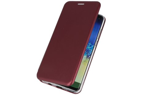 Slim Folio Case - Book Case Telefoonhoesje - Folio Flip Hoesje - Geschikt voor Huawei P30 - Bordeaux Rood