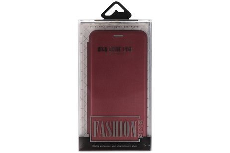 Slim Folio Case - Book Case Telefoonhoesje - Folio Flip Hoesje - Geschikt voor Huawei P30 - Bordeaux Rood