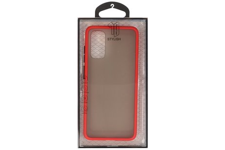 BAOHU Hoesje Geschikt voor de Samsung Galaxy S20 - Hard Case Backcover Telefoonhoesje - Rood