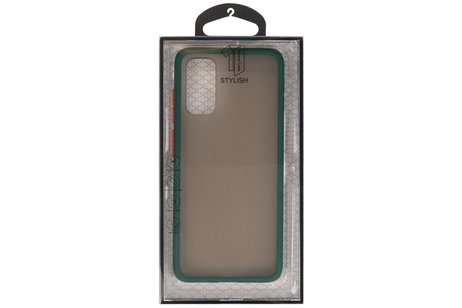 BAOHU Hoesje Geschikt voor de Samsung Galaxy S20 - Hard Case Backcover Telefoonhoesje - Donker Groen