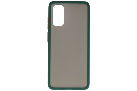 BAOHU Hoesje Geschikt voor de Samsung Galaxy S20 - Hard Case Backcover Telefoonhoesje - Donker Groen