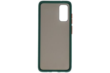 BAOHU Hoesje Geschikt voor de Samsung Galaxy S20 - Hard Case Backcover Telefoonhoesje - Donker Groen