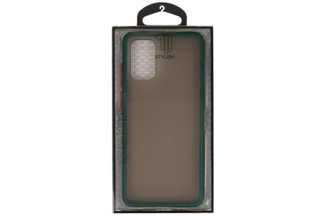 BAOHU Hoesje Geschikt voor de Samsung Galaxy S20 Plus - Hard Case Backcover Telefoonhoesje - Donker Groen