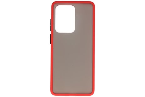 BAOHU Hoesje Geschikt voor de Samsung Galaxy S20 Ultra - Hard Case Backcover Telefoonhoesje - Rood