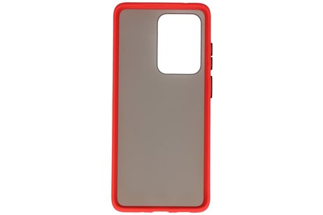 BAOHU Hoesje Geschikt voor de Samsung Galaxy S20 Ultra - Hard Case Backcover Telefoonhoesje - Rood