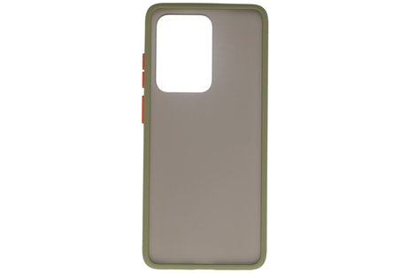 BAOHU Hoesje Geschikt voor de Samsung Galaxy S20 Ultra - Hard Case Backcover Telefoonhoesje - Groen