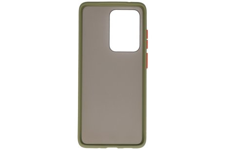 BAOHU Hoesje Geschikt voor de Samsung Galaxy S20 Ultra - Hard Case Backcover Telefoonhoesje - Groen