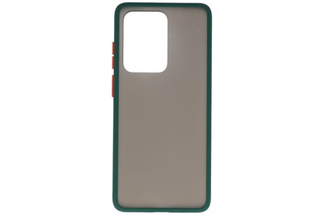 BAOHU Hoesje Geschikt voor de Samsung Galaxy S20 Ultra - Hard Case Backcover Telefoonhoesje - Donker Groen