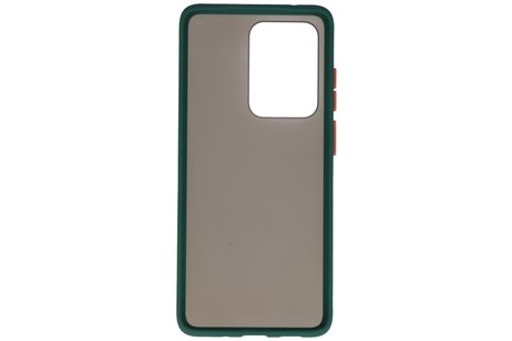 BAOHU Hoesje Geschikt voor de Samsung Galaxy S20 Ultra - Hard Case Backcover Telefoonhoesje - Donker Groen