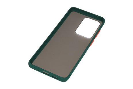 BAOHU Hoesje Geschikt voor de Samsung Galaxy S20 Ultra - Hard Case Backcover Telefoonhoesje - Donker Groen