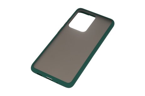 BAOHU Hoesje Geschikt voor de Samsung Galaxy S20 Ultra - Hard Case Backcover Telefoonhoesje - Donker Groen