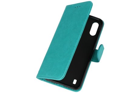 BAOHU Hoesje Geschikt voor Samsung Galaxy A01 - Kaarthouder Book Case Telefoonhoesje - Groen