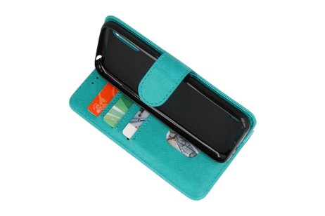 BAOHU Hoesje Geschikt voor Samsung Galaxy A01 - Kaarthouder Book Case Telefoonhoesje - Groen