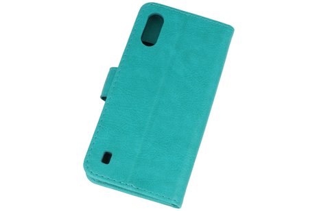 BAOHU Hoesje Geschikt voor Samsung Galaxy A01 - Kaarthouder Book Case Telefoonhoesje - Groen