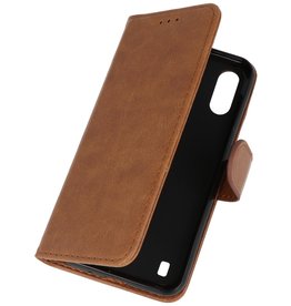 BAOHU Samsung Galaxy A01 Hoesje Kaarthouder Book Case Telefoonhoesje Bruin
