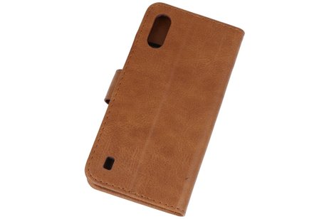 BAOHU Hoesje Geschikt voor Samsung Galaxy A01 - Kaarthouder Book Case Telefoonhoesje - Bruin