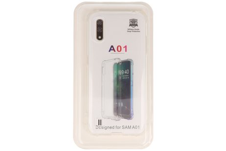 BAOHU Schokbestendig Back Cover Hoesje - Shockproof Telefoonhoesje -  Geschikt voor Samsung Galaxy A01 - Transparant