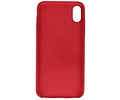 BAOHU Leder Design Backcover Geschikt voor iPhone Xs Max Rood