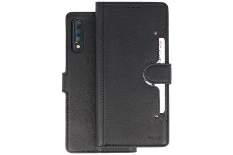 BAOHU KAIYUE - Luxe Portemonnee Hoesje - Pasjeshouder Telefoonhoesje - Wallet Case - Geschikt voor Samsung Galaxy A70 - Zwart