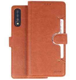 BAOHU KAIYUE - Luxe Portemonnee Hoesje Samsung Galaxy A70 - Bruin