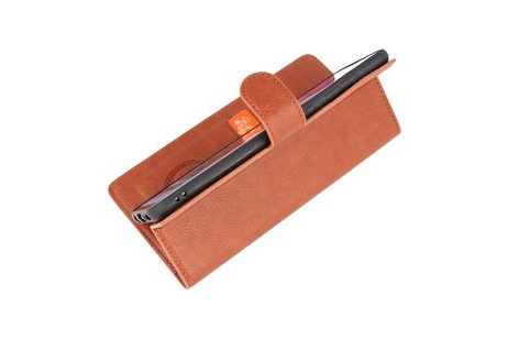 BAOHU KAIYUE - Luxe Portemonnee Hoesje - Pasjeshouder Telefoonhoesje - Wallet Case - Geschikt voor Samsung Galaxy A70 - Bruin