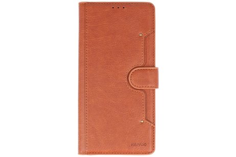 KAIYUE - Luxe Portemonnee Hoesje - Pasjeshouder Telefoonhoesje - Wallet Case - Geschikt voor Samsung Galaxy A70 - Bruin