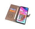 BAOHU KAIYUE - Luxe Portemonnee Hoesje - Pasjeshouder Telefoonhoesje - Wallet Case - Geschikt voor Samsung Galaxy A70 - Grijs