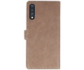 BAOHU KAIYUE - Luxe Portemonnee Hoesje - Pasjeshouder Telefoonhoesje - Wallet Case - Geschikt voor Samsung Galaxy A70 - Grijs