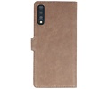 KAIYUE - Luxe Portemonnee Hoesje - Pasjeshouder Telefoonhoesje - Wallet Case - Geschikt voor Samsung Galaxy A70 - Grijs