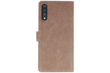 BAOHU KAIYUE - Luxe Portemonnee Hoesje - Pasjeshouder Telefoonhoesje - Wallet Case - Geschikt voor Samsung Galaxy A70 - Grijs