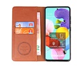 KAIYUE - Luxe Portemonnee Hoesje - Pasjeshouder Telefoonhoesje - Wallet Case - Geschikt voor Samsung Galaxy A51 - Bruin