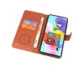 KAIYUE - Luxe Portemonnee Hoesje - Pasjeshouder Telefoonhoesje - Wallet Case - Geschikt voor Samsung Galaxy A51 - Bruin