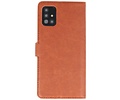 KAIYUE - Luxe Portemonnee Hoesje - Pasjeshouder Telefoonhoesje - Wallet Case - Geschikt voor Samsung Galaxy A51 - Bruin