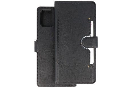 BAOHU KAIYUE - Luxe Portemonnee Hoesje - Pasjeshouder Telefoonhoesje - Wallet Case - Geschikt voor Samsung Galaxy A71 - Zwart