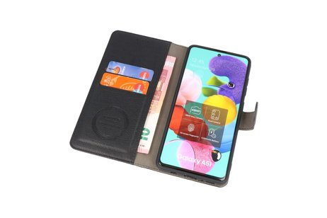 BAOHU KAIYUE - Luxe Portemonnee Hoesje - Pasjeshouder Telefoonhoesje - Wallet Case - Geschikt voor Samsung Galaxy A71 - Zwart
