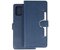 KAIYUE - Luxe Portemonnee Hoesje - Pasjeshouder Telefoonhoesje - Wallet Case - Geschikt voor Samsung Galaxy A51 - Navy