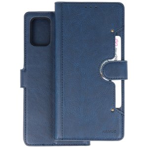 BAOHU KAIYUE - Luxe Portemonnee Hoesje - Pasjeshouder Telefoonhoesje - Wallet Case - Geschikt voor Samsung Galaxy A51 - Navy