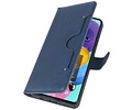 BAOHU KAIYUE - Luxe Portemonnee Hoesje - Pasjeshouder Telefoonhoesje - Wallet Case - Geschikt voor Samsung Galaxy A51 - Navy