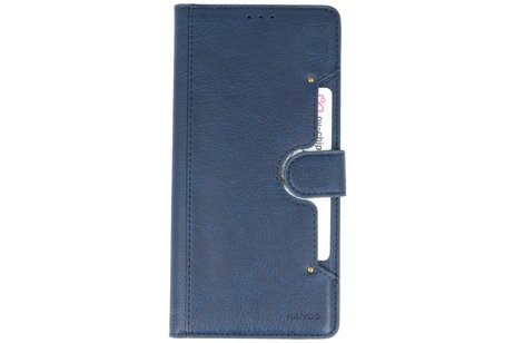 BAOHU KAIYUE - Luxe Portemonnee Hoesje - Pasjeshouder Telefoonhoesje - Wallet Case - Geschikt voor Samsung Galaxy A51 - Navy