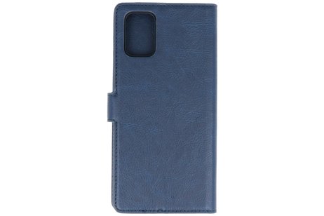 KAIYUE - Luxe Portemonnee Hoesje - Pasjeshouder Telefoonhoesje - Wallet Case - Geschikt voor Samsung Galaxy A51 - Navy