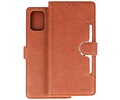 KAIYUE - Luxe Portemonnee Hoesje - Pasjeshouder Telefoonhoesje - Wallet Case - Geschikt voor Samsung Galaxy A51 - Bruin