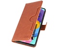 KAIYUE - Luxe Portemonnee Hoesje - Pasjeshouder Telefoonhoesje - Wallet Case - Geschikt voor Samsung Galaxy A51 - Bruin