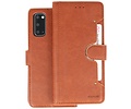 BAOHU KAIYUE - Luxe Portemonnee Hoesje - Pasjeshouder Telefoonhoesje - Wallet Case - Geschikt voor Samsung Galaxy S20 - Bruin
